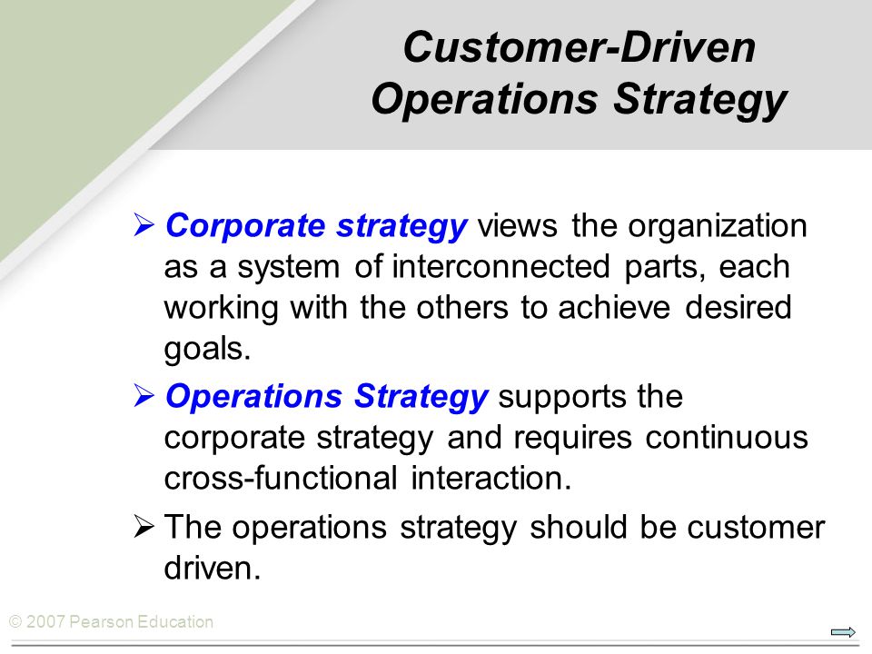 Customer-Driven Operations Strategy