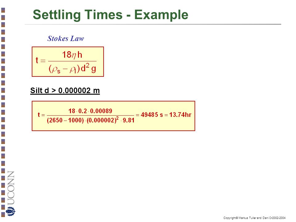 Settling Times - Example