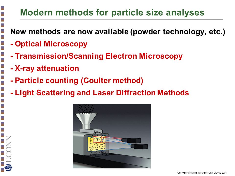 Modern methods for particle size analyses