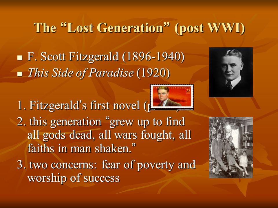 Chapter 11 The Writers of the “Lost Generation” - ppt online download