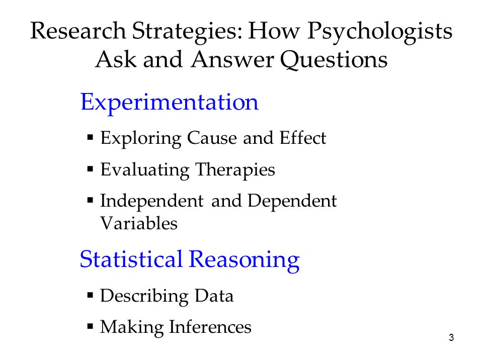Research Strategies: How Psychologists Ask and Answer Questions
