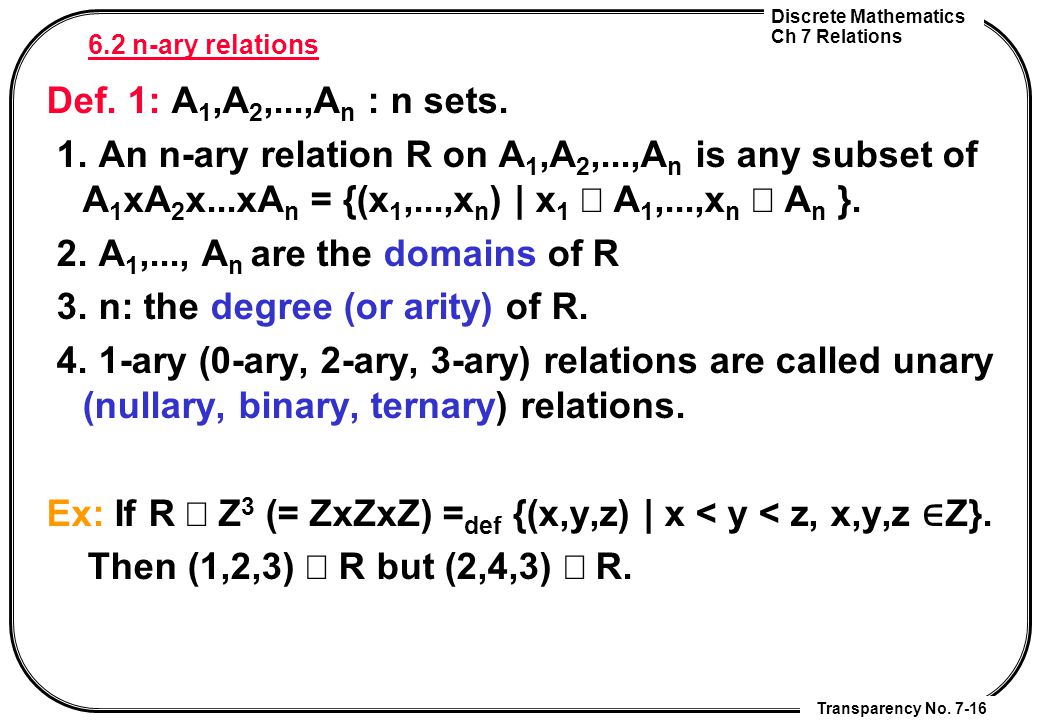 Chapter 7 Relations Ppt Download