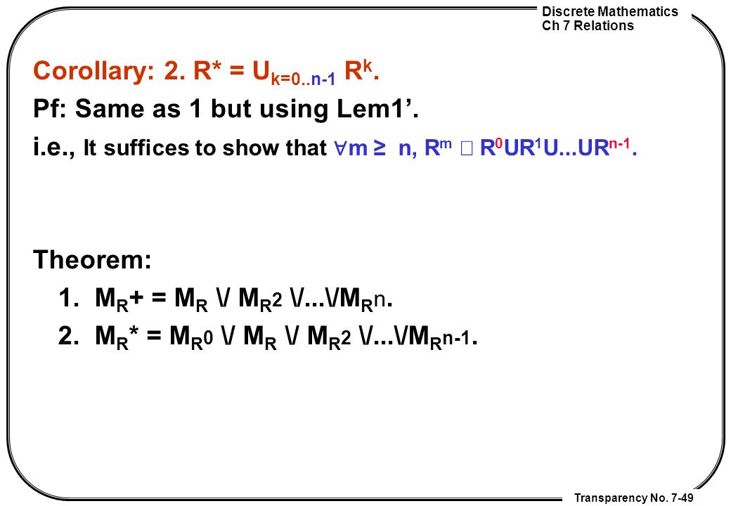 Chapter 7 Relations Ppt Download