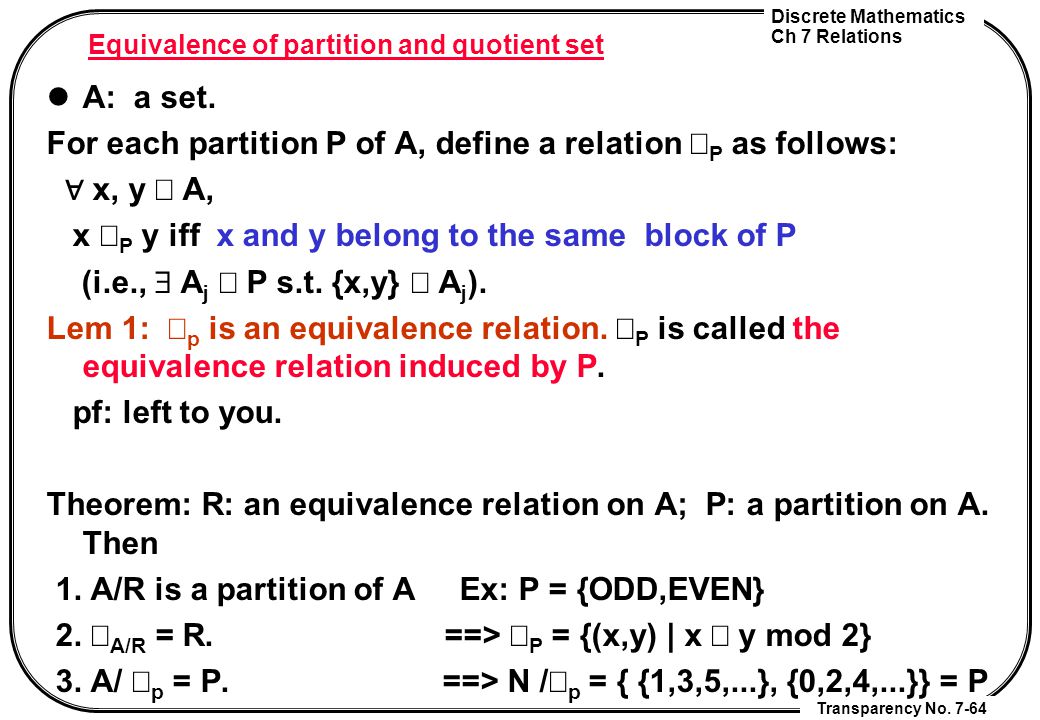 Chapter 7 Relations Ppt Download