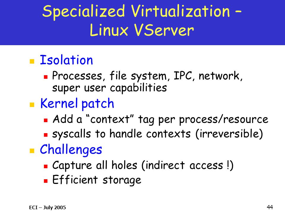 Linux-VSERVER.