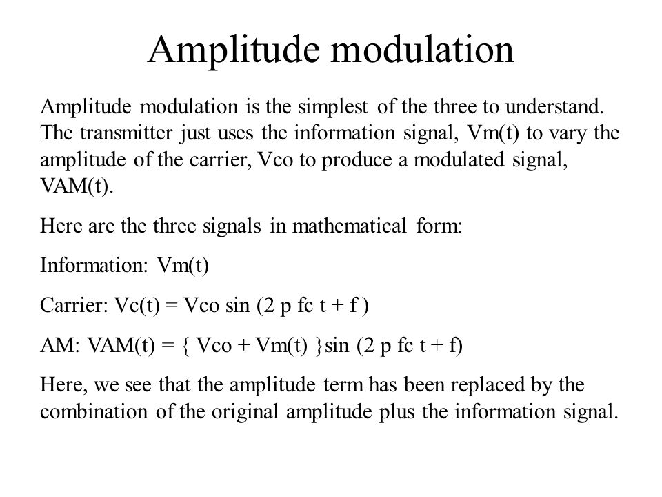 Amplitude modulation