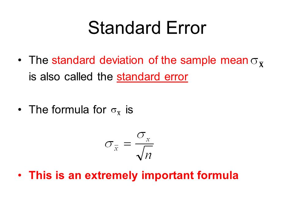 Error kind. Standard Error of the estimate Formula. Standard Error of the mean Formula. Standard Error. Estimated Standard Error.