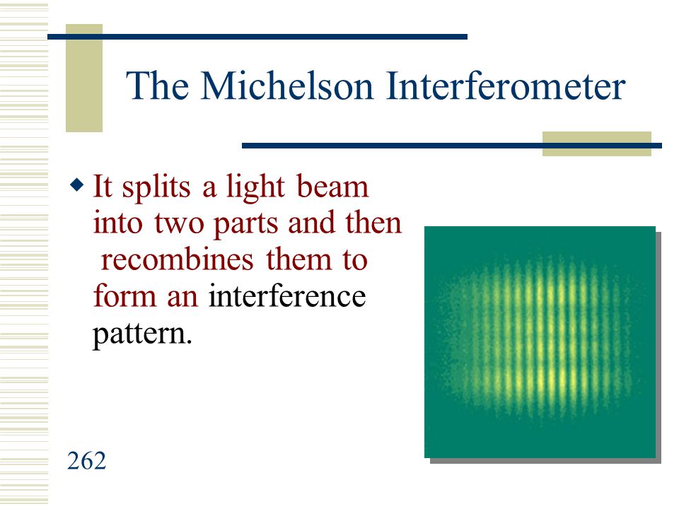 The Michelson Interferometer