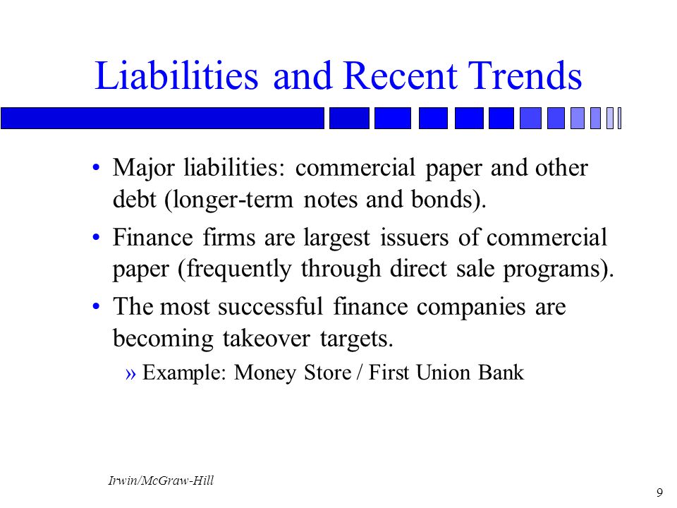 Liabilities and Recent Trends