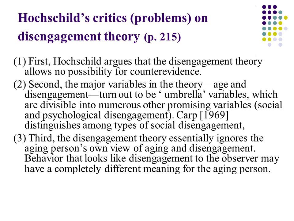 the disengagement theory