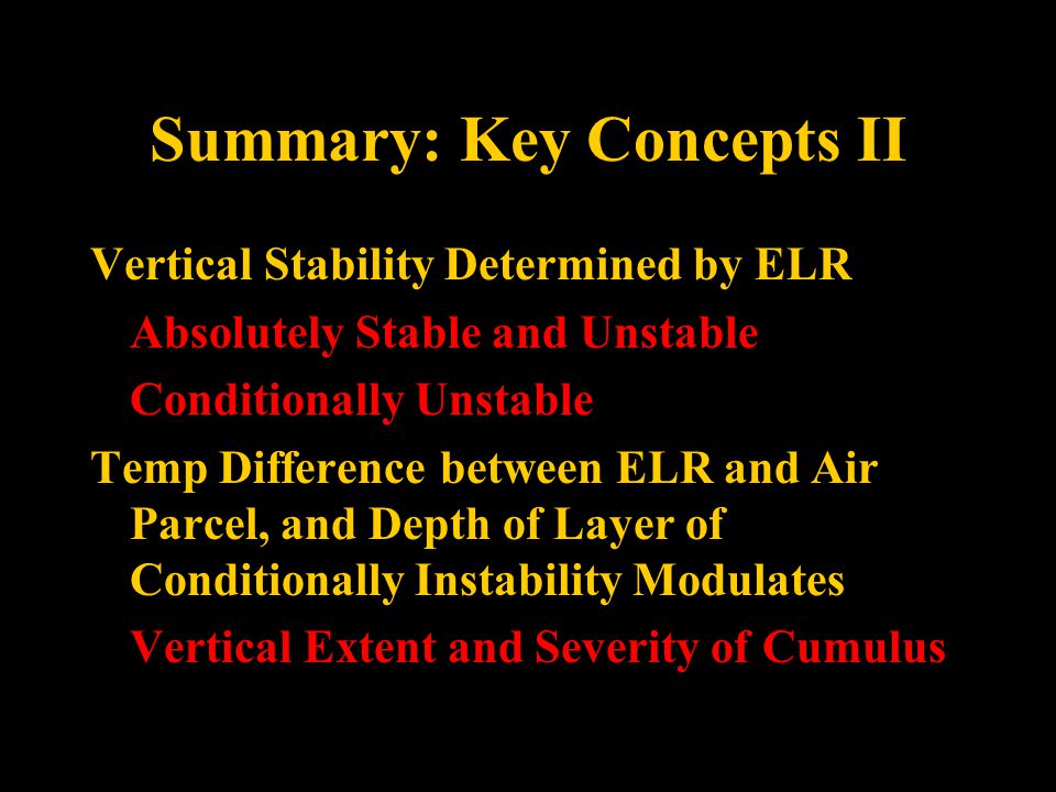 Summary: Key Concepts II