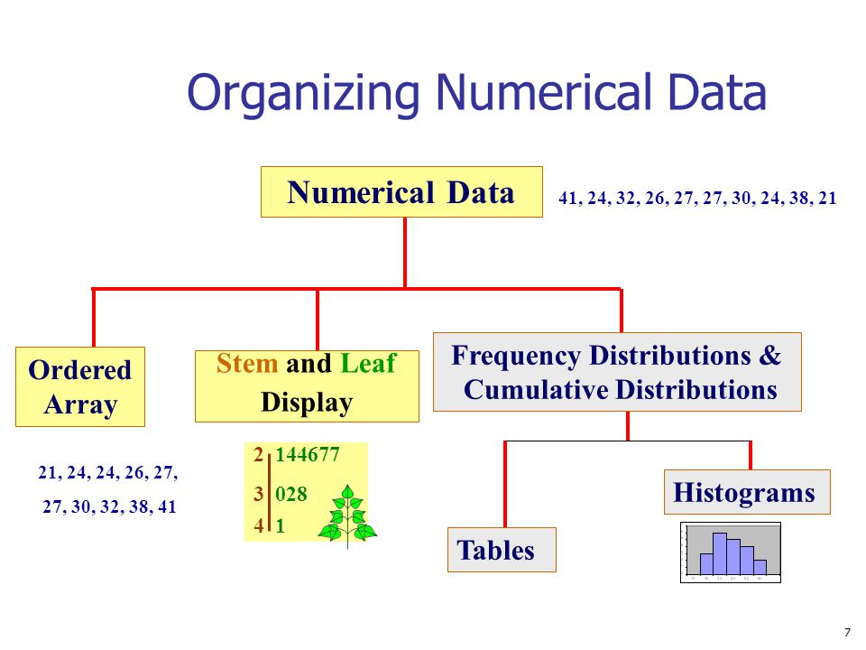 Organizing Numerical Data