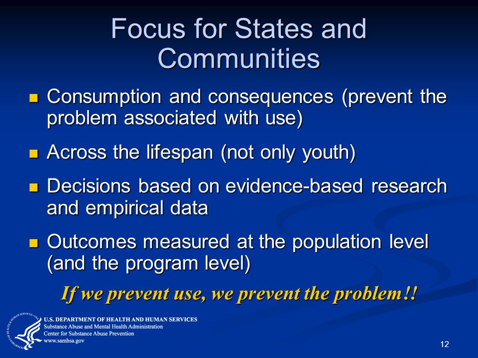 Focus for States and Communities