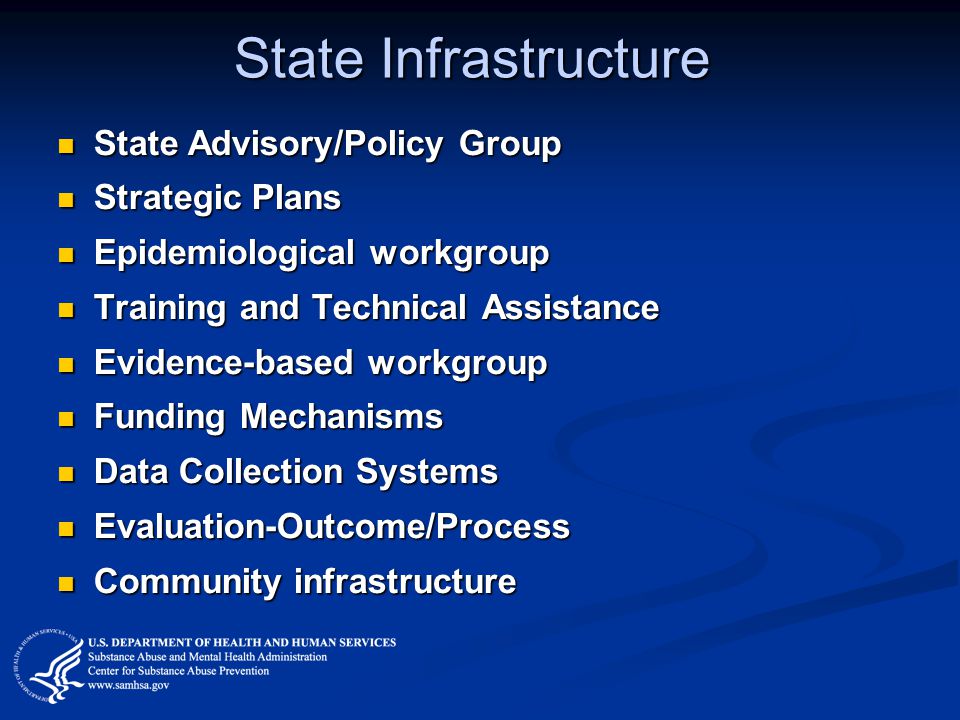 State Infrastructure State Advisory/Policy Group Strategic Plans