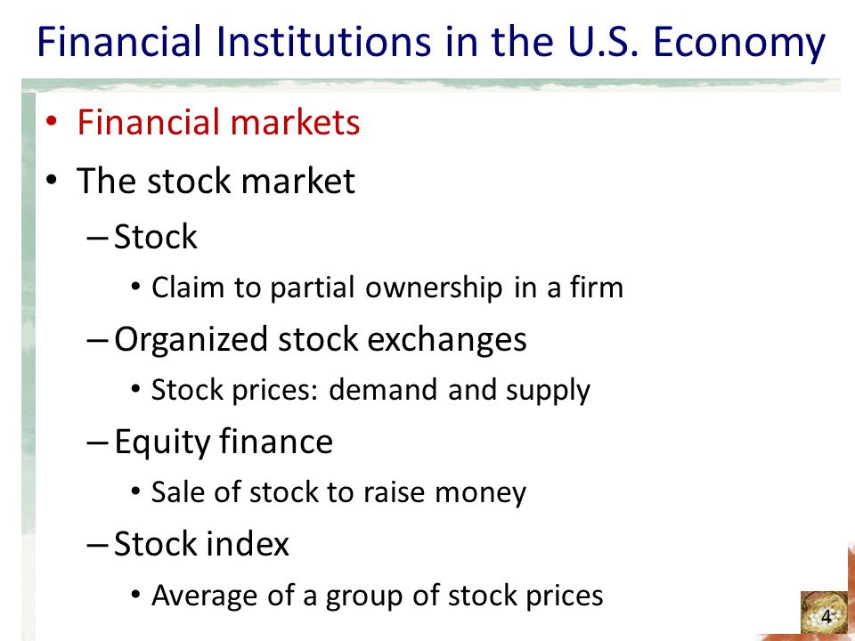 Financial Institutions in the U.S. Economy