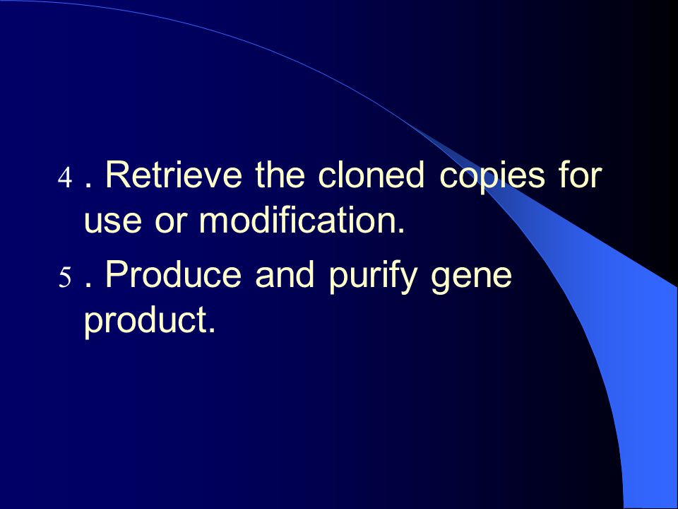. Retrieve the cloned copies for use or modification.