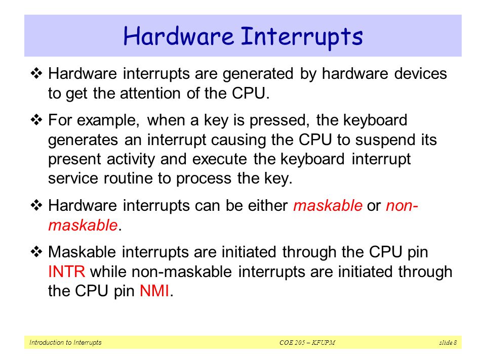 Introduction To Interrupts - Ppt Video Online Download