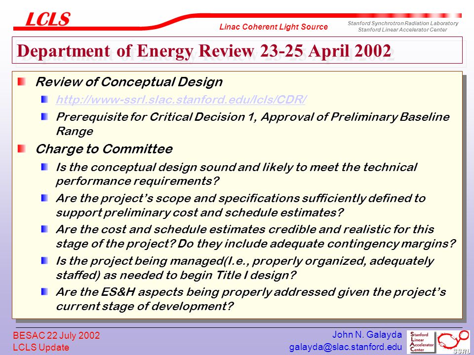 Department of Energy Review April 2002