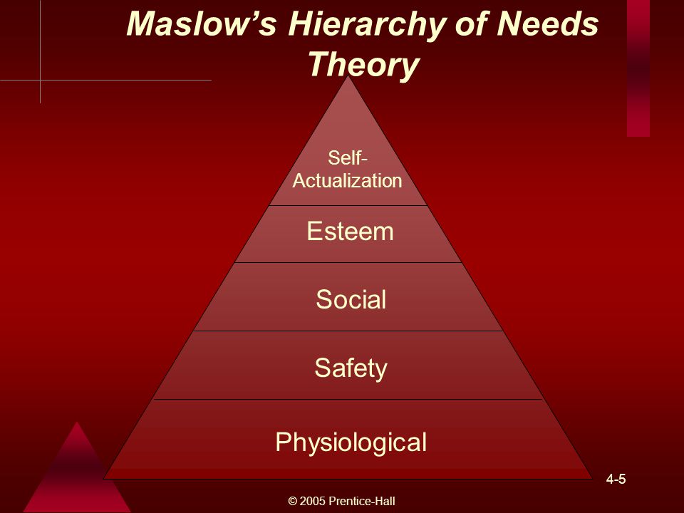 Maslow’s Hierarchy of Needs Theory