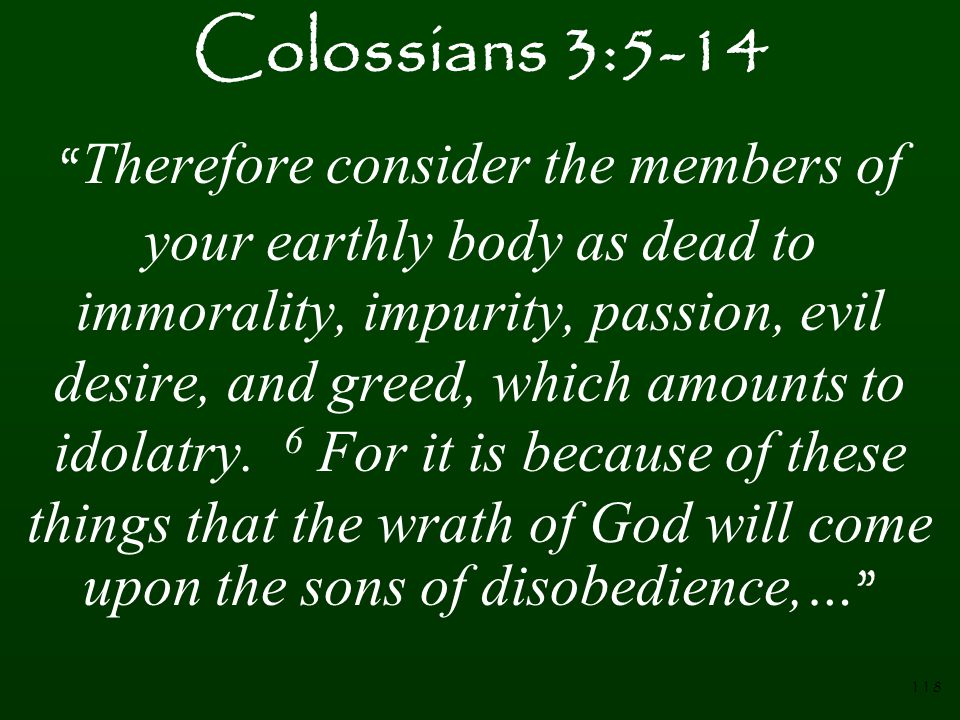 Colossians 3:5-14