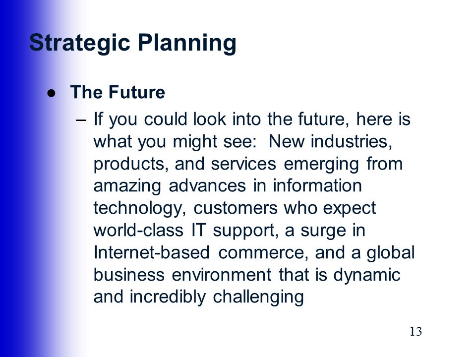 Strategic Planning The Future