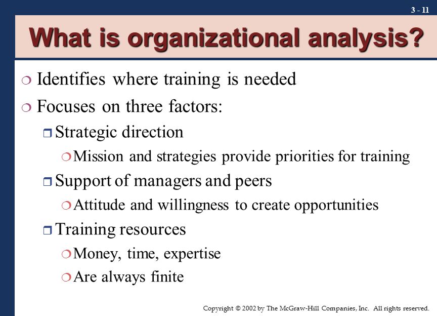 What is organizational analysis