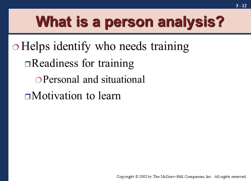 What is a person analysis