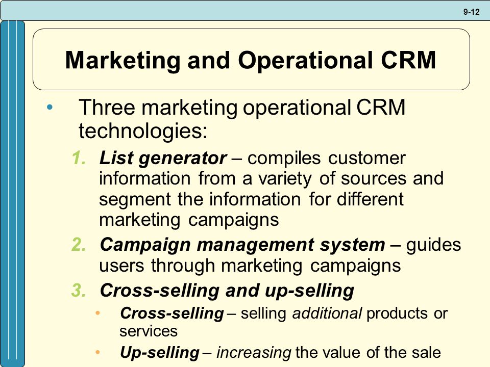 Marketing and Operational CRM
