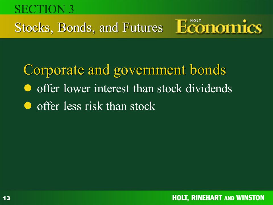 Corporate and government bonds