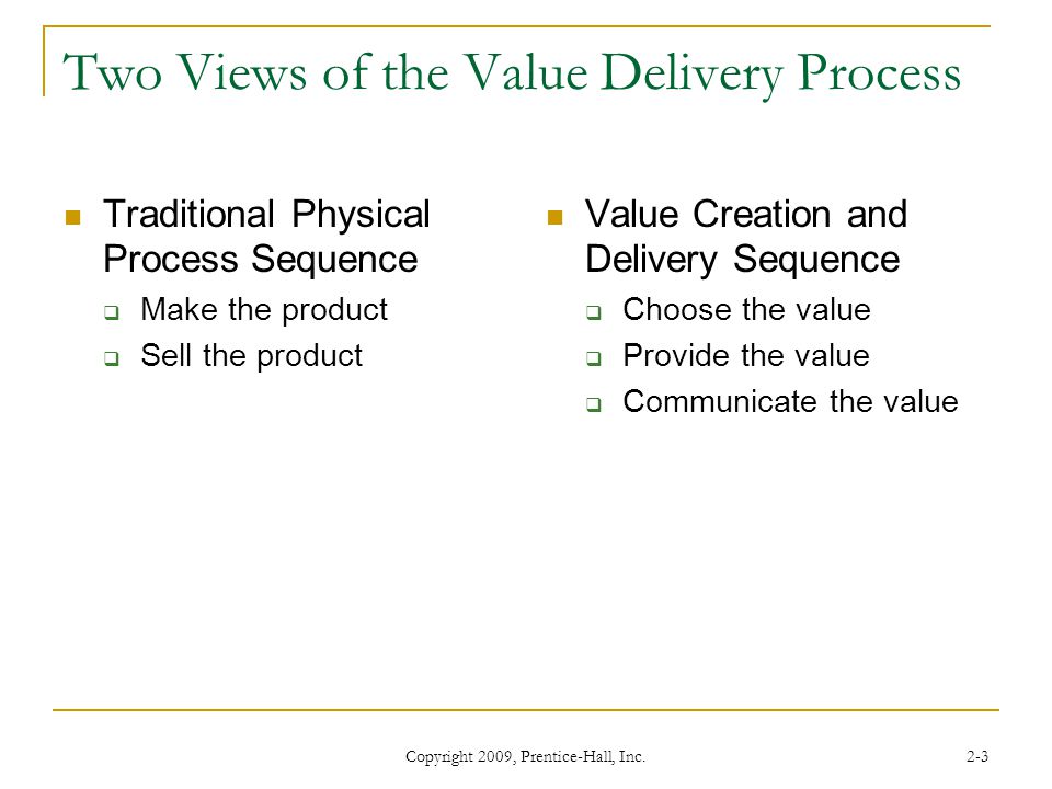 Two Views of the Value Delivery Process