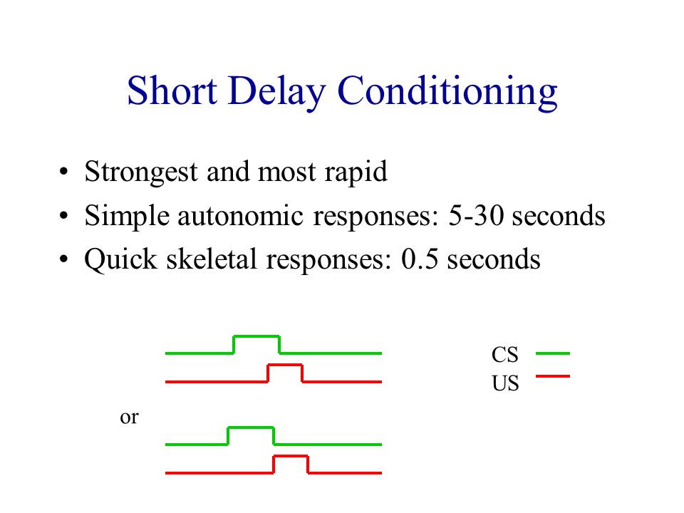 delayed conditioning example