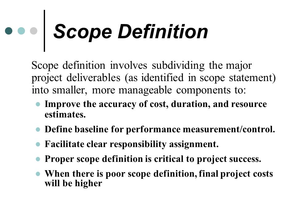Scope Definition