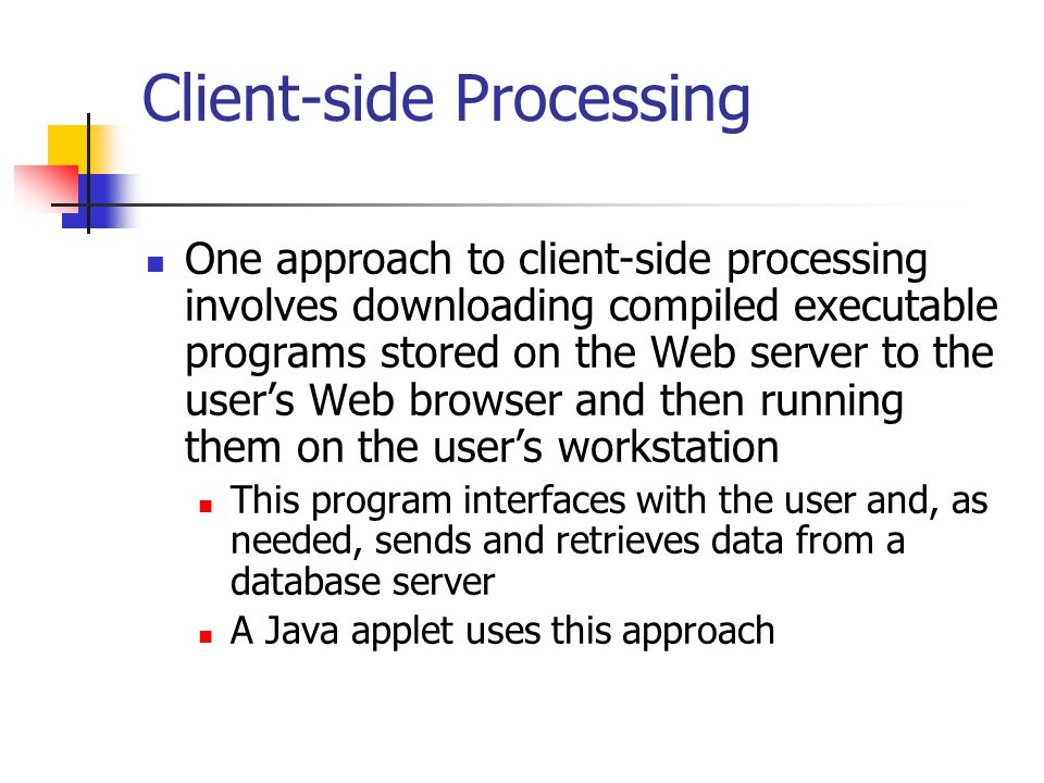 Client-side Processing