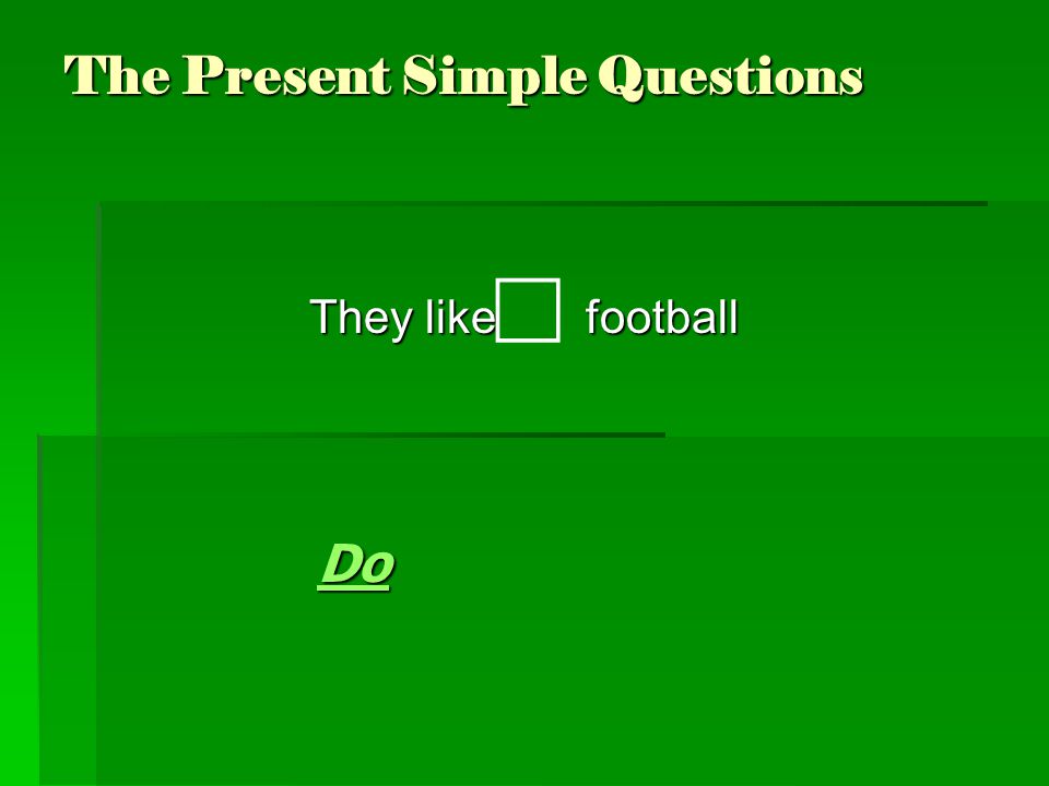 The Present Simple Questions