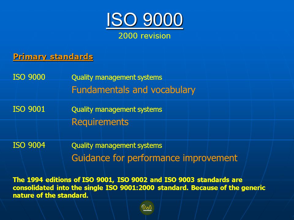 ISO revision Primary standards
