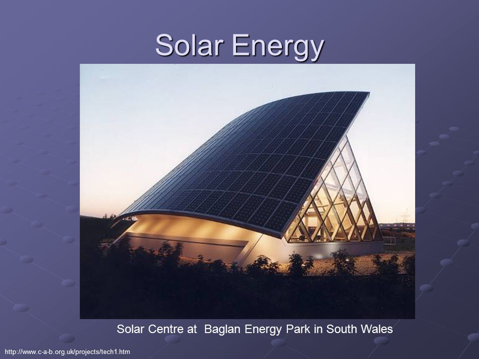Solar Energy Solar Centre at Baglan Energy Park in South Wales