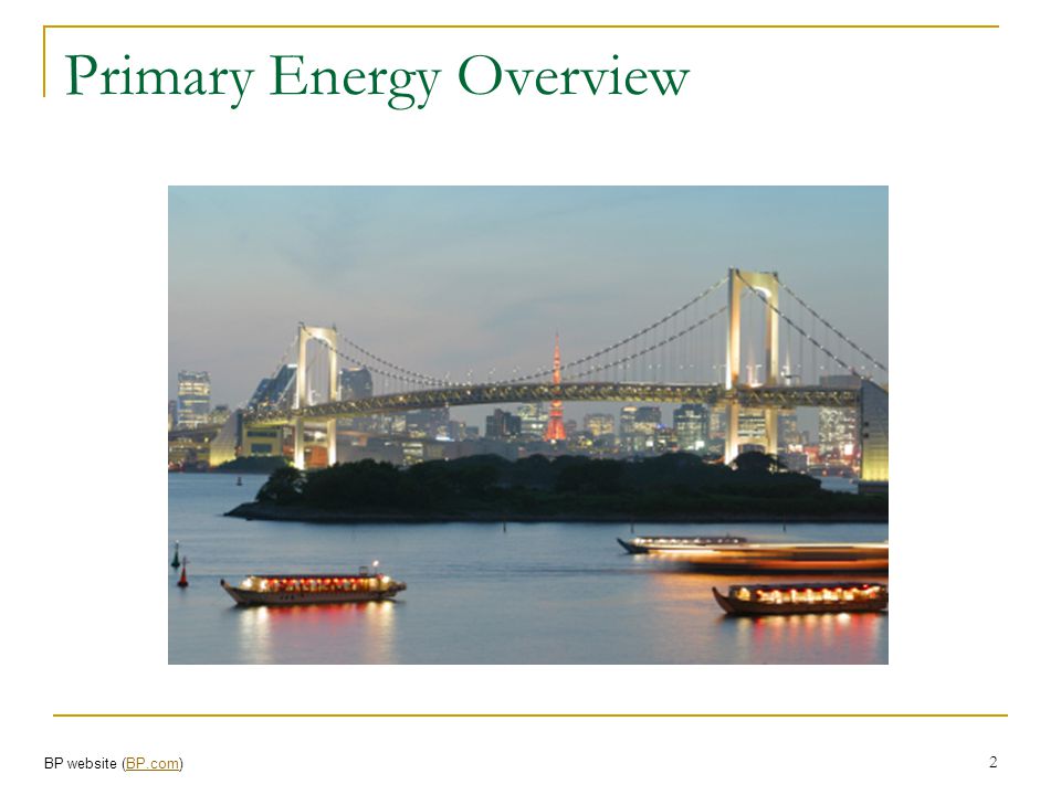 Primary Energy Overview