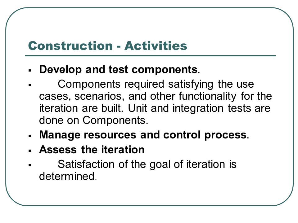 Construction - Activities