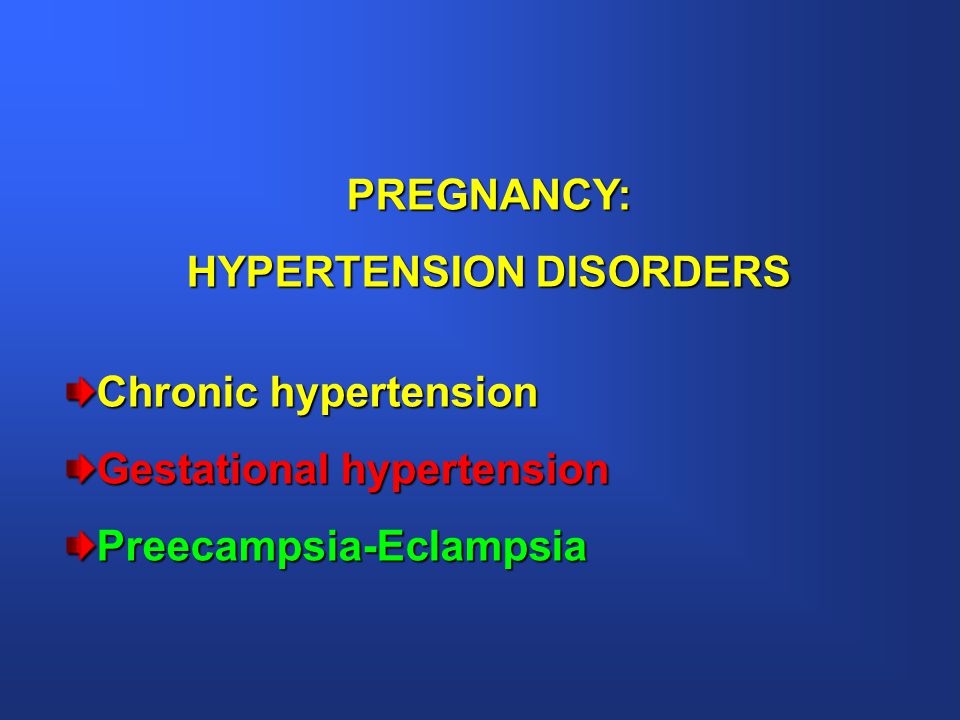 HYPERTENSION DISORDERS
