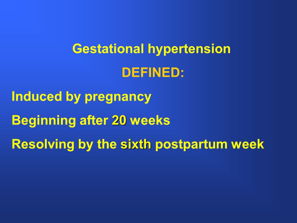 Gestational hypertension