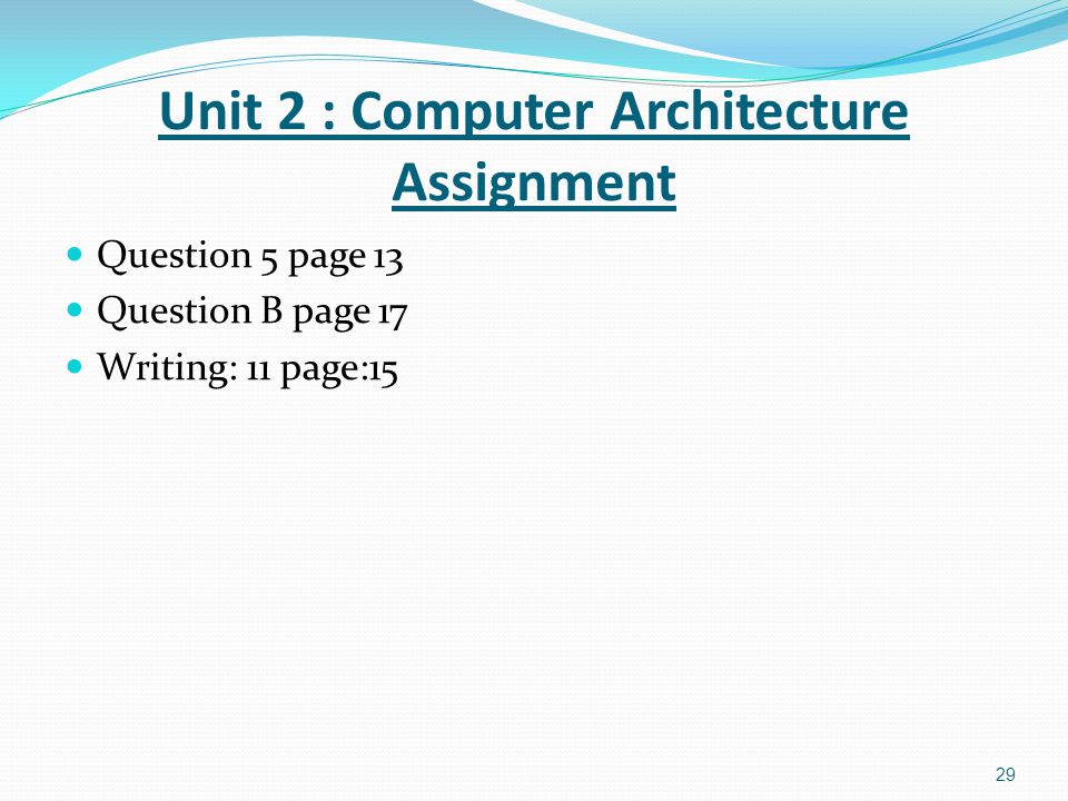 Unit 2 Computer Architecture - Ppt Download