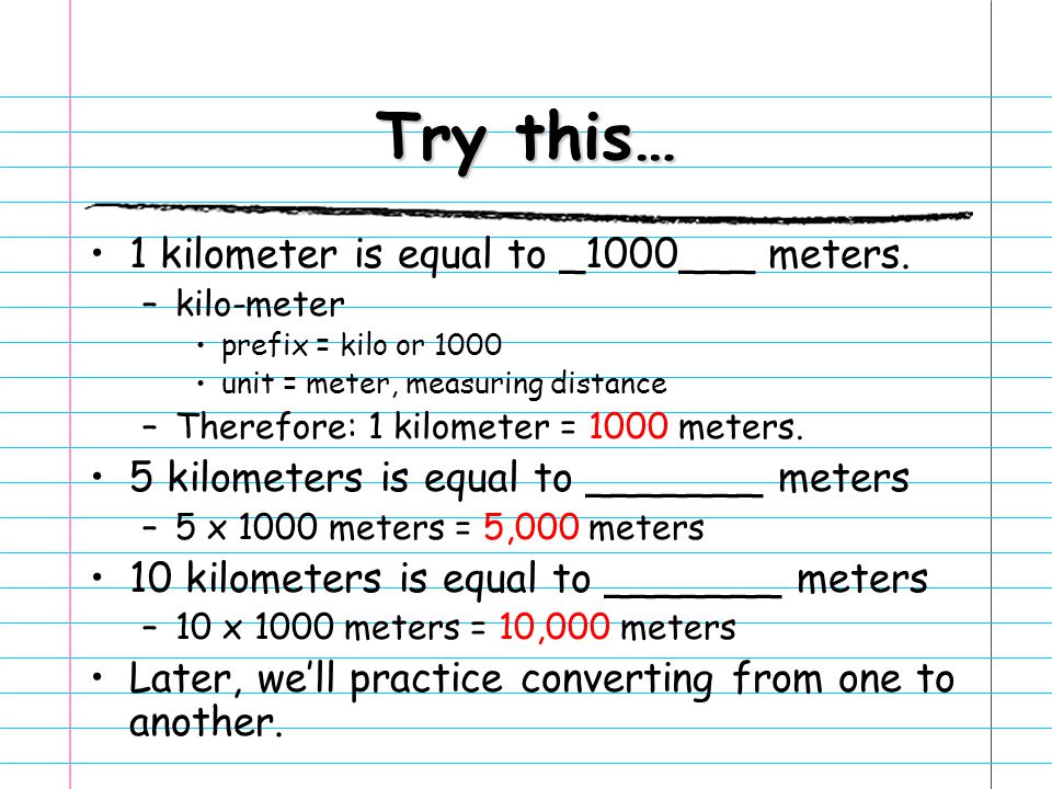What Is 1 Km Equal To In Meters