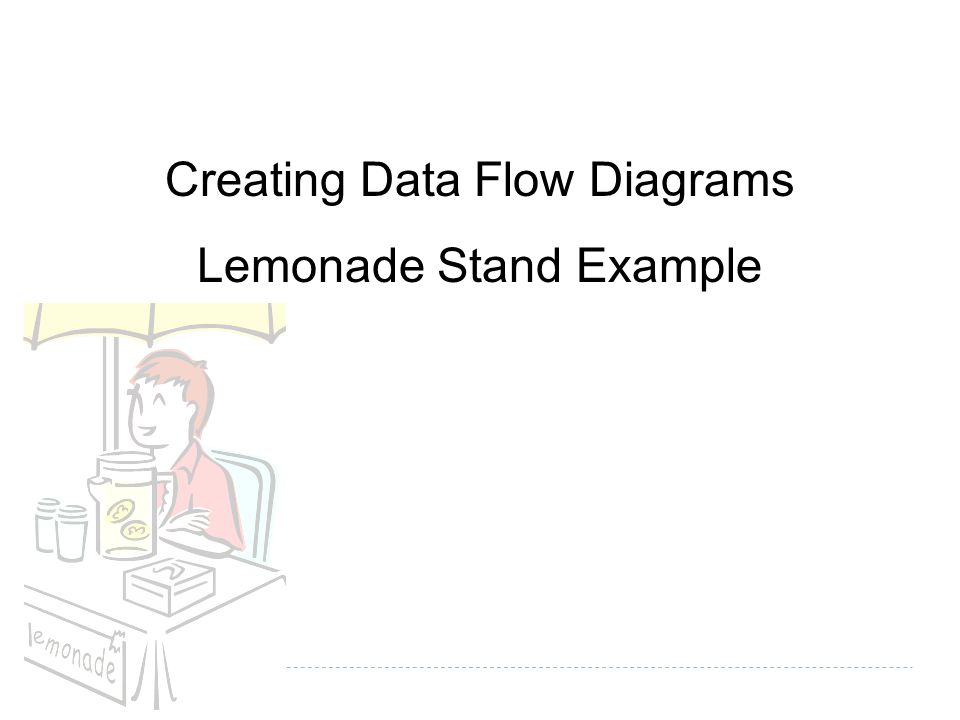 Creating Data Flow Diagrams Lemonade Stand Example