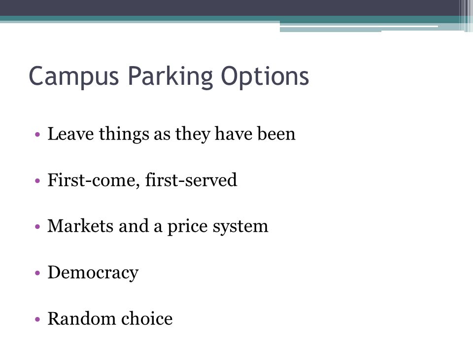 Campus Parking Options