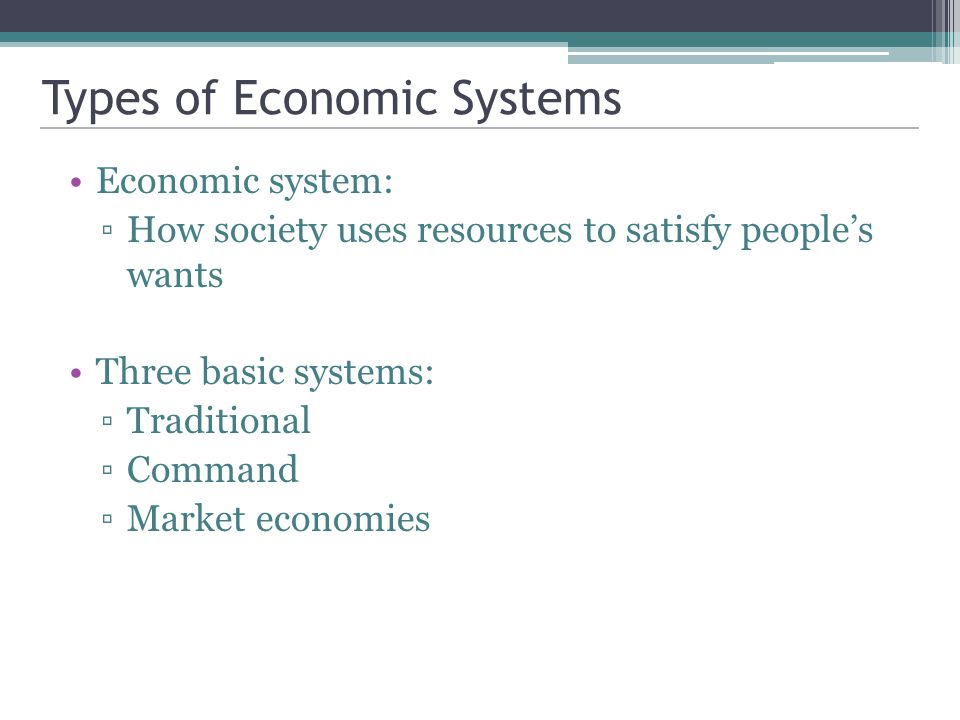 Types of Economic Systems