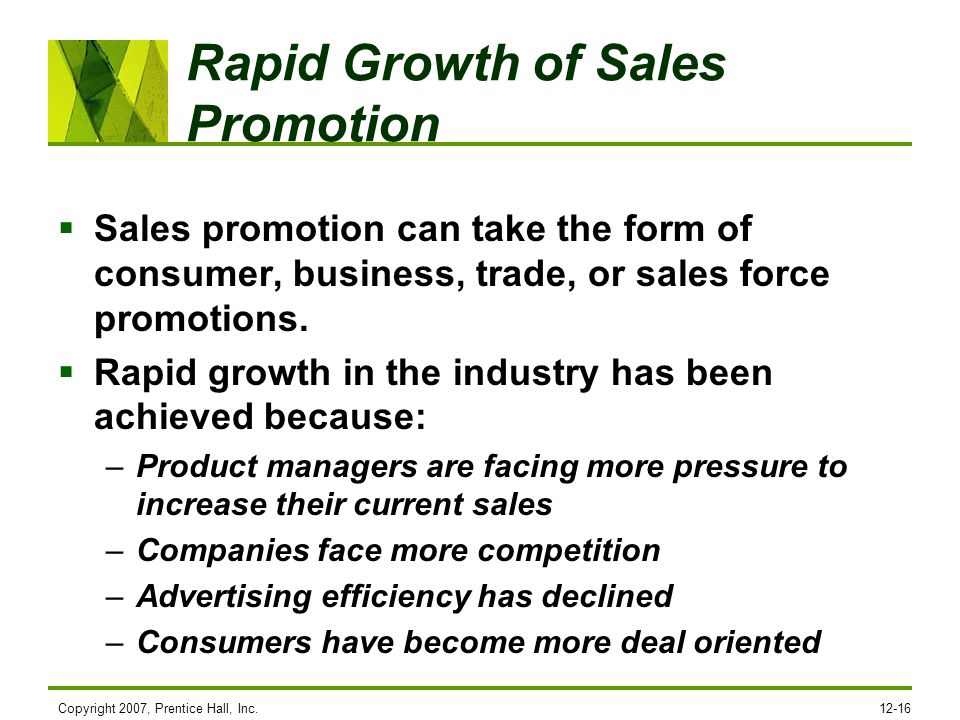 Rapid Growth of Sales Promotion