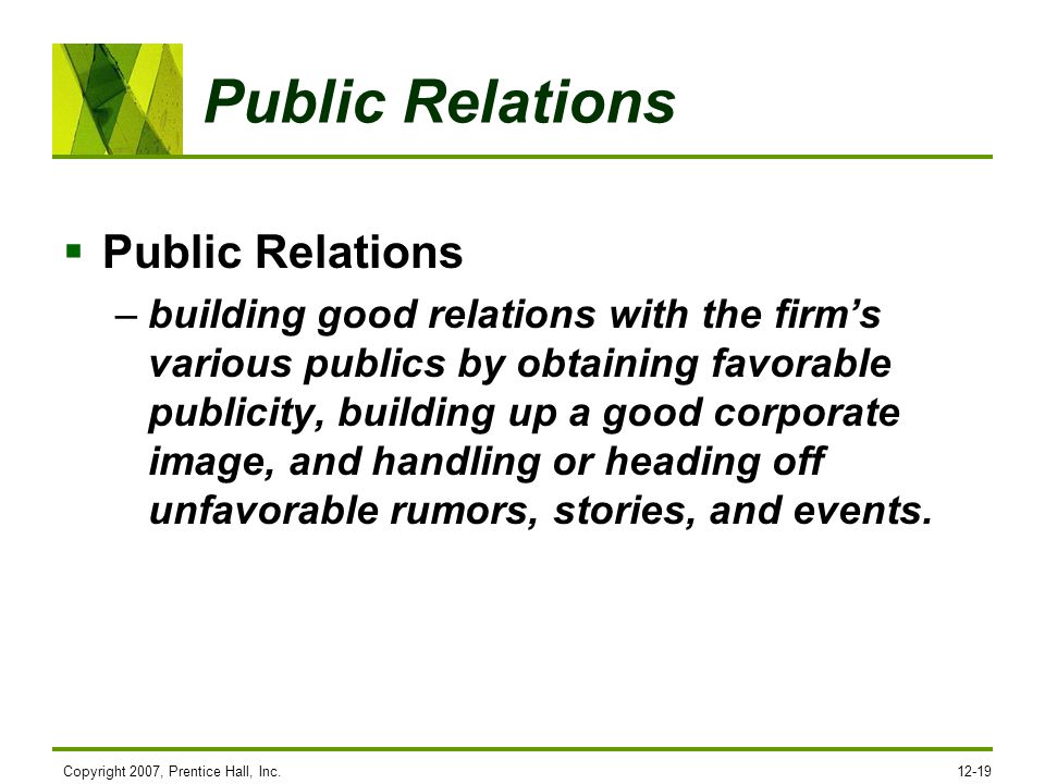 Public Relations Public Relations