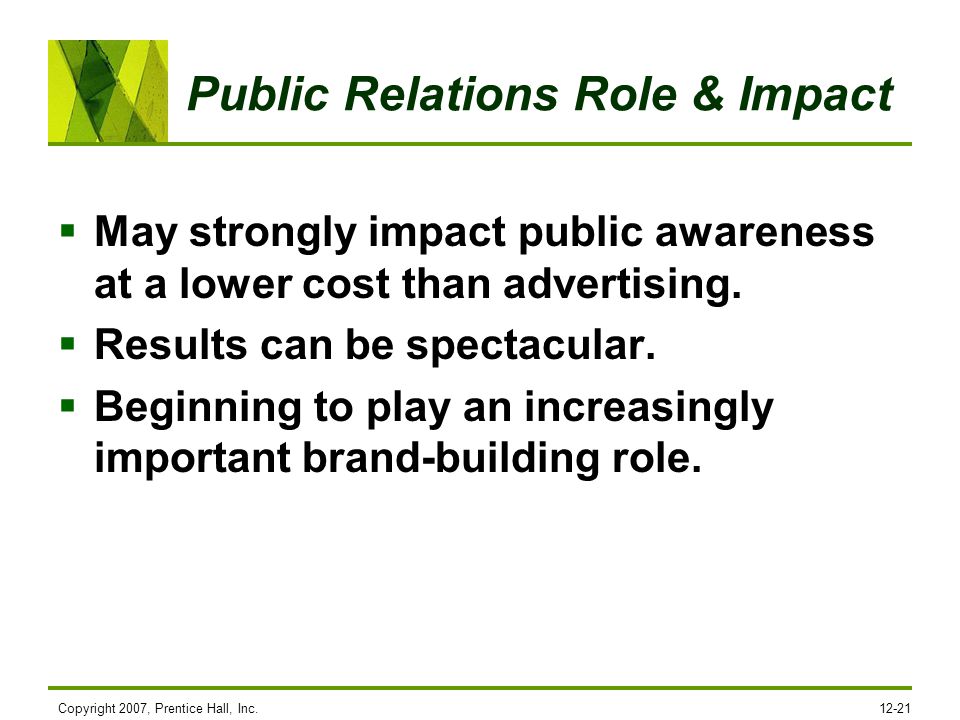 Public Relations Role & Impact