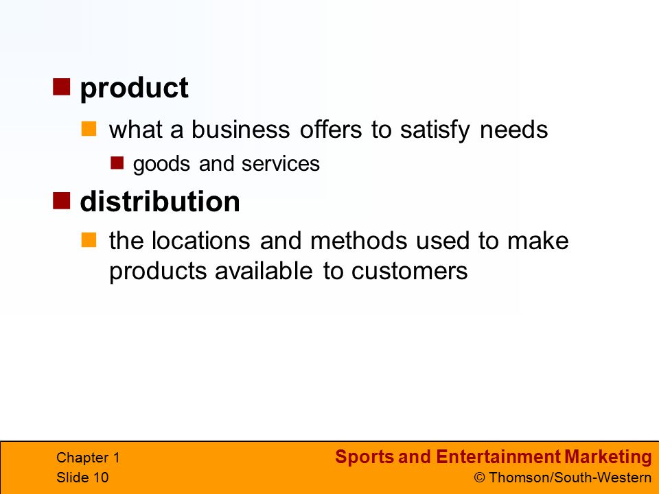 product distribution what a business offers to satisfy needs