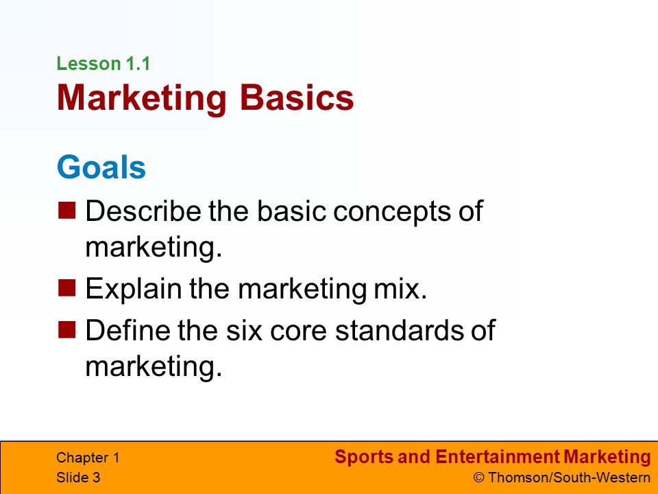Lesson 1.1 Marketing Basics